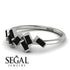 Thin Baguette Black Diamond Ring - Juliette No. 9