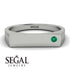 Thin Signature Band With Emerald - Norah No. 6