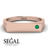 Thin Signature Band With Emerald - Norah No. 5 image 6