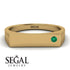 Thin Signature Band With Emerald - Norah No. 4