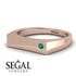 Thin Signature Band With Emerald - Norah No. 5 image 3