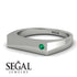 Thin Signature Band With Emerald - Norah No. 6