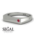 Thin Signature Band With Ruby - Norah No. 12