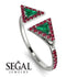 Triangle Emerald Open Ring - Nevaeh No. 51 image 2