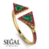 Triangle Emerald Open Ring - Nevaeh No. 49 image 2