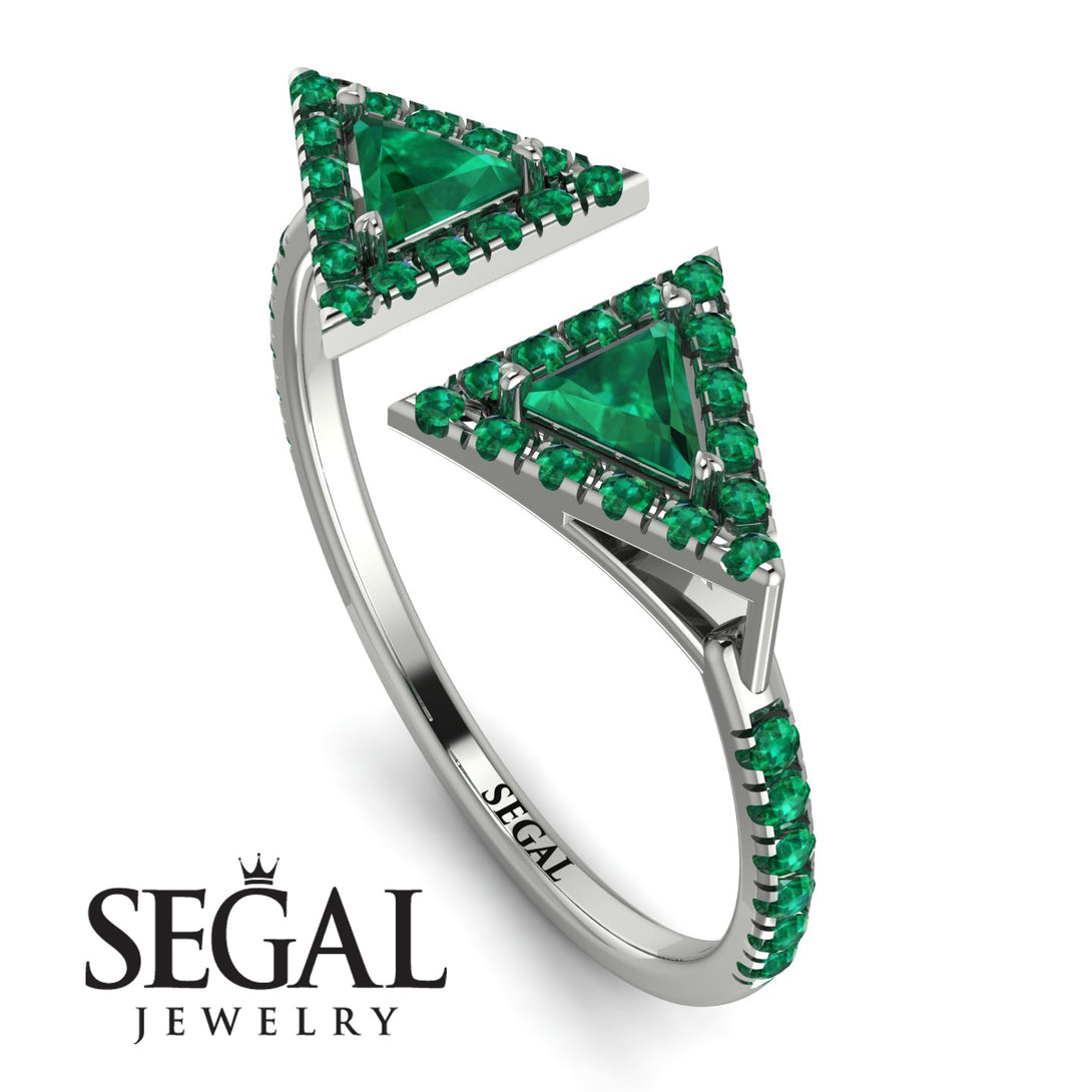 Triangle Emerald Open Ring - Nevaeh No. 21