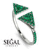 Triangle Emerald Open Ring - Nevaeh No. 21