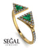 Triangle Emerald Open Ring - Nevaeh No. 4