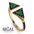 Triangle Emerald Open Ring - Nevaeh No. 34 image 2
