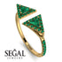 Triangle Emerald Open Ring - Nevaeh No. 19 image 2