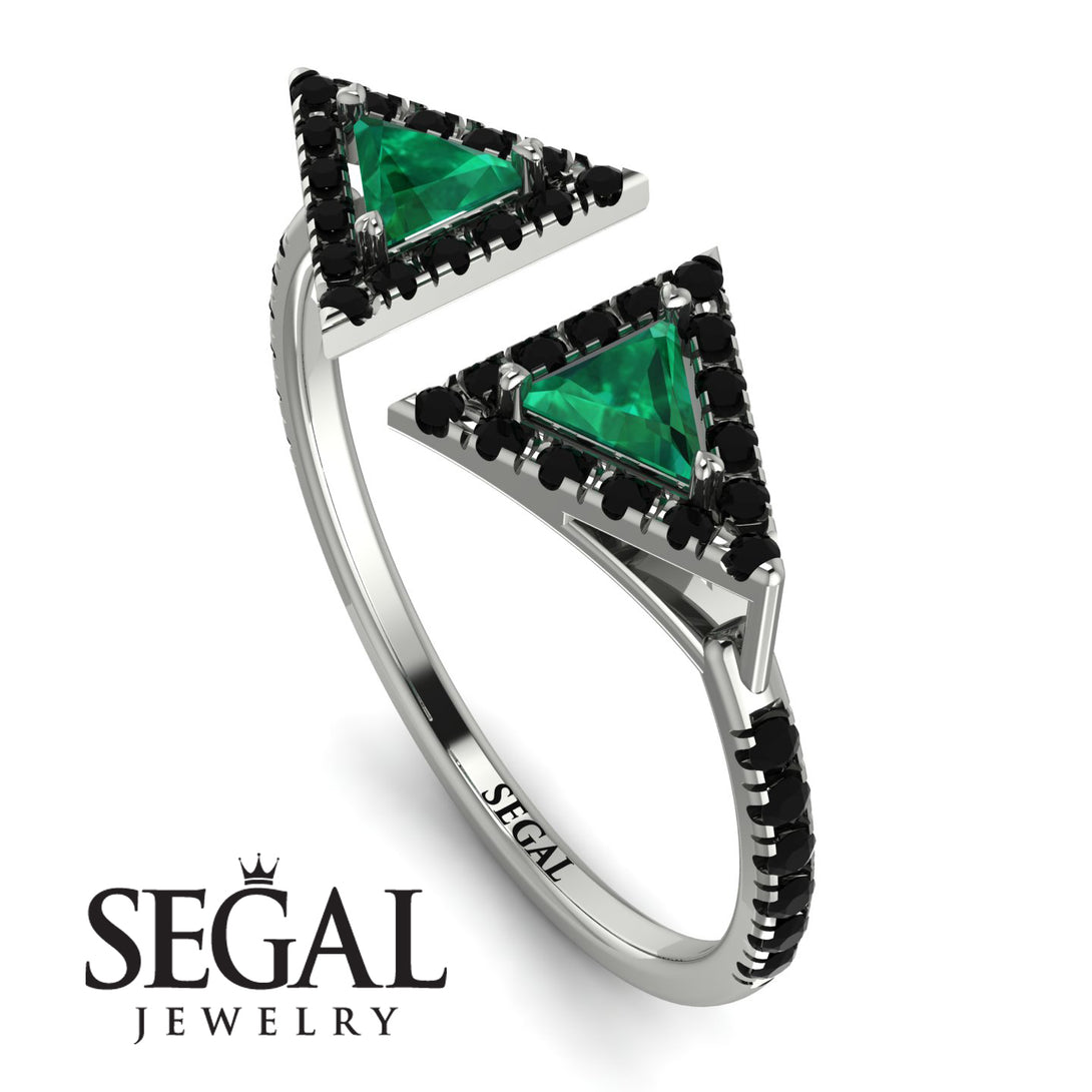 Triangle Emerald Open Ring - Nevaeh No. 36