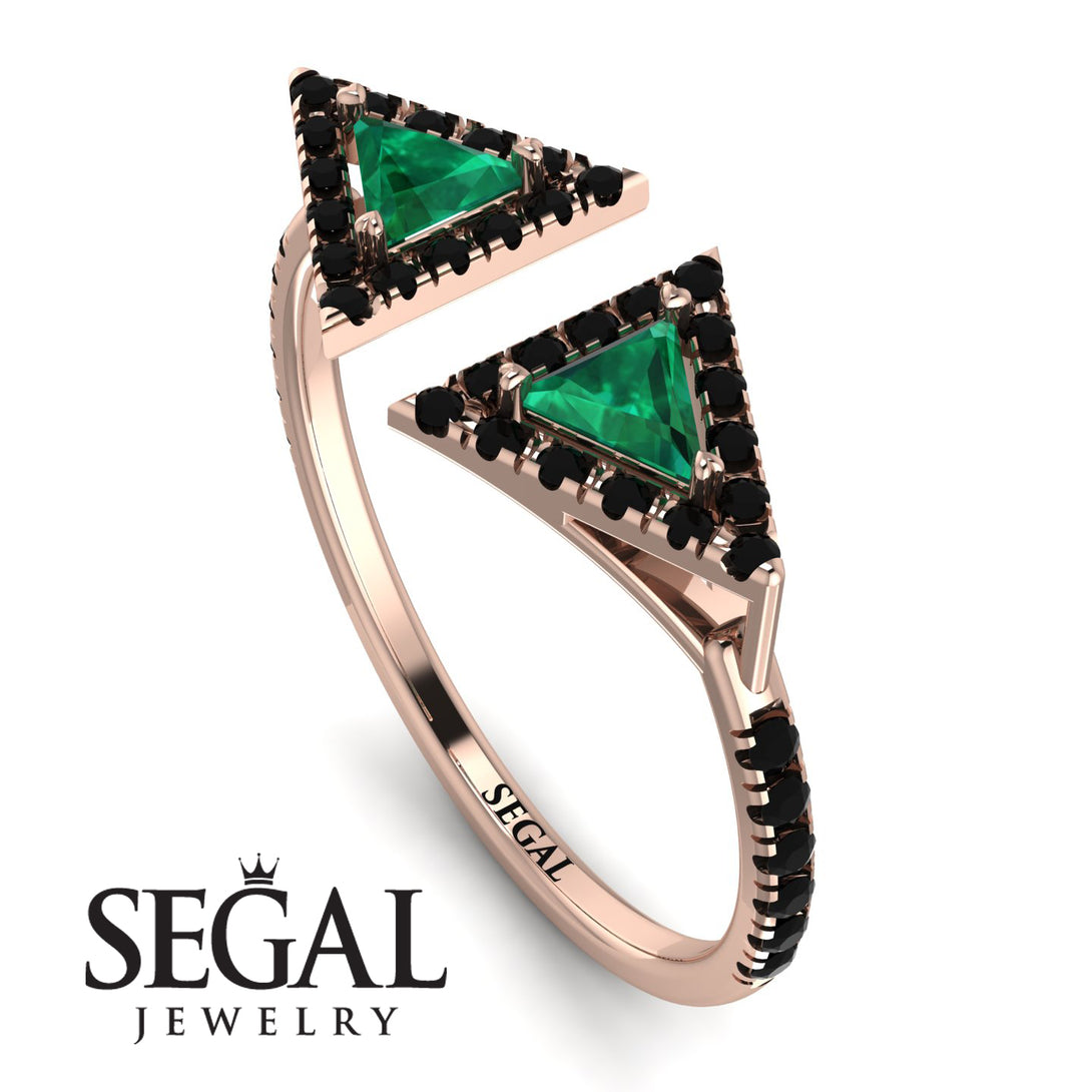 Triangle Emerald Open Ring - Nevaeh No. 35
