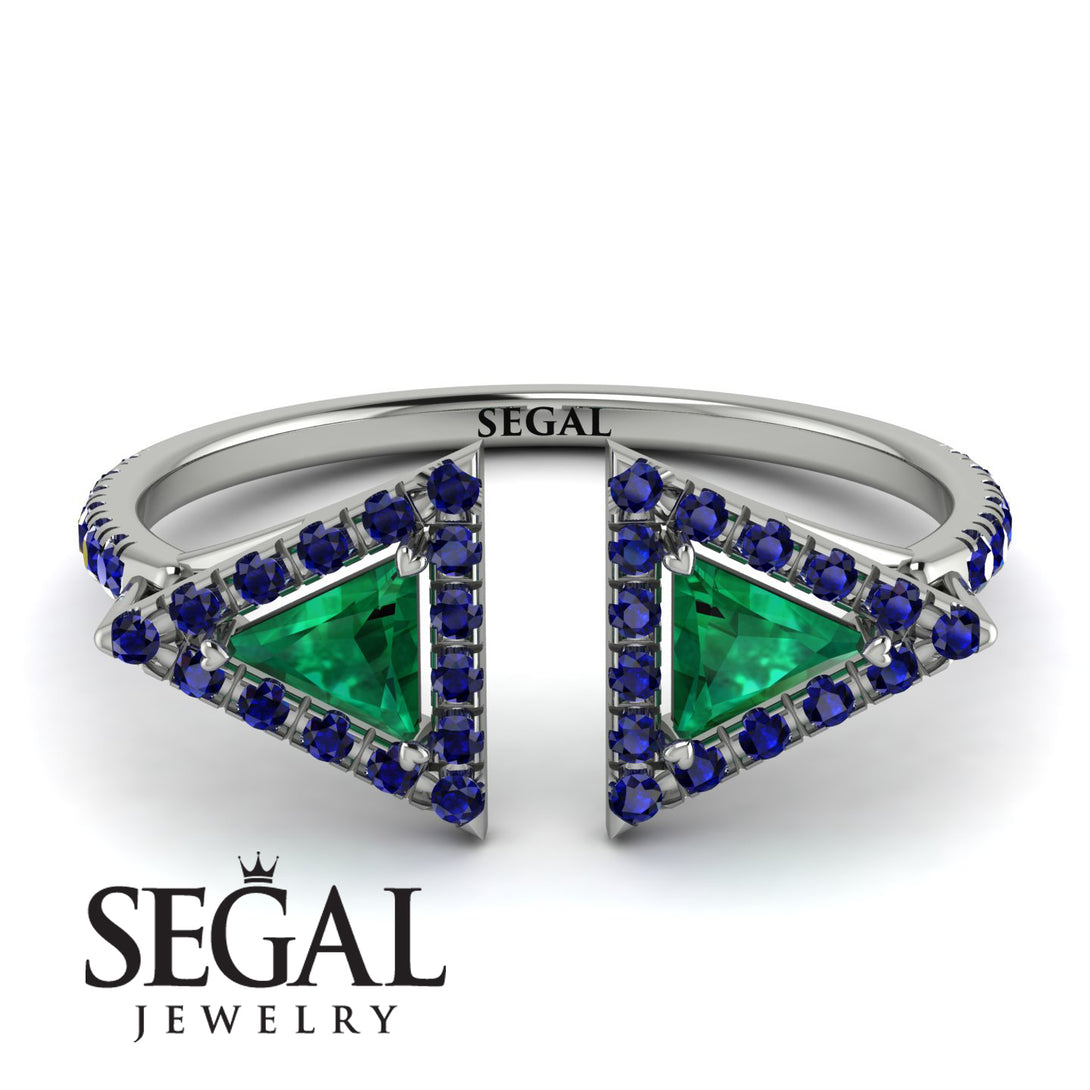Triangle Emerald Open Ring - Nevaeh No. 66