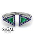 Triangle Emerald Open Ring - Nevaeh No. 66