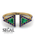 Triangle Emerald Open Ring - Nevaeh No. 64 image 10