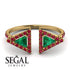 Triangle Emerald Open Ring - Nevaeh No. 49 image 10