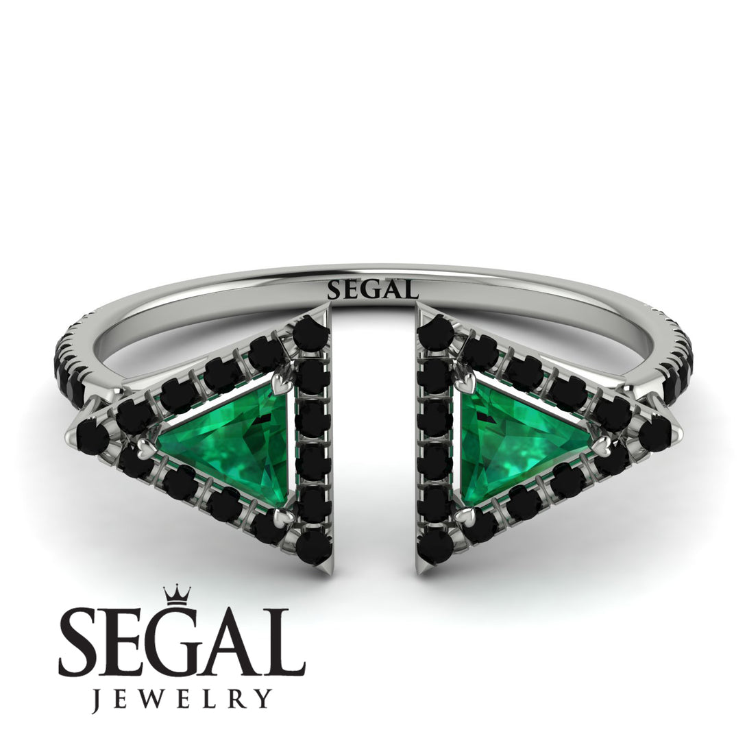 Triangle Emerald Open Ring - Nevaeh No. 36