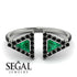 Triangle Emerald Open Ring - Nevaeh No. 36 image 10