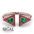 Triangle Emerald Open Ring - Nevaeh No. 50 image 10