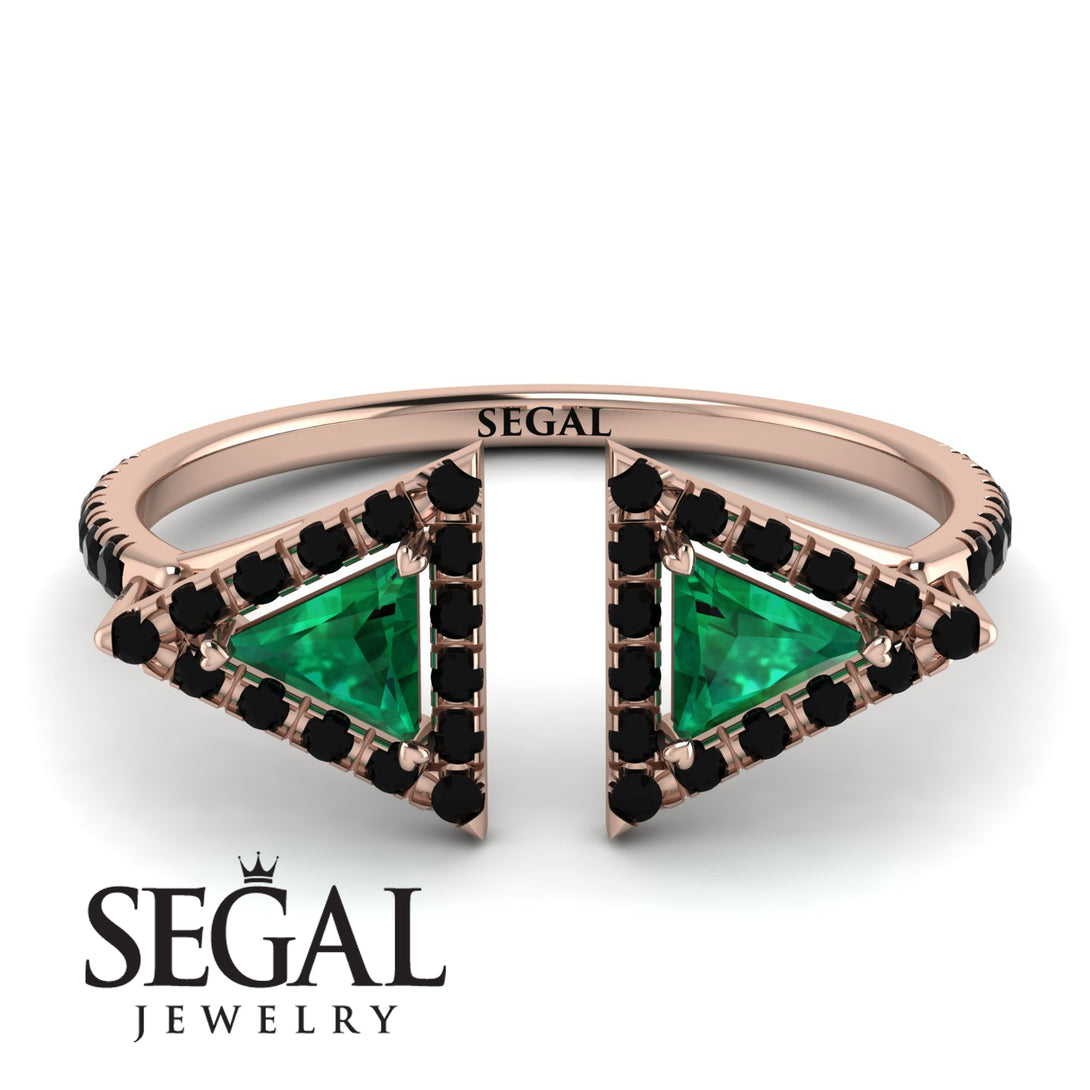 Triangle Emerald Open Ring - Nevaeh No. 35