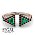 Triangle Emerald Open Ring - Nevaeh No. 35