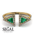 Triangle Emerald Open Ring - Nevaeh No. 4