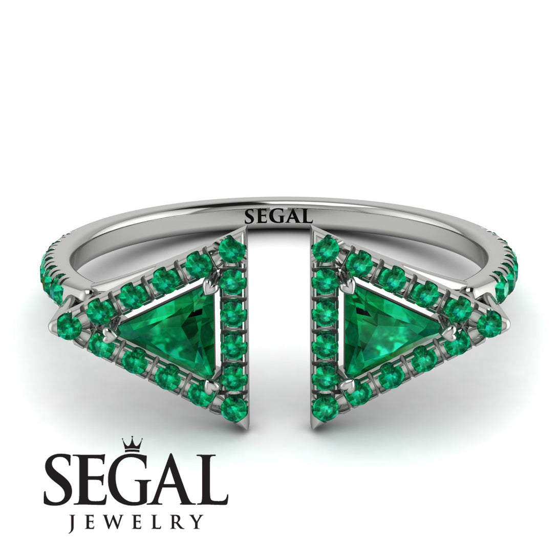 Triangle Emerald Open Ring - Nevaeh No. 21