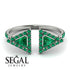 Triangle Emerald Open Ring - Nevaeh No. 21 image 10
