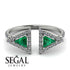 Triangle Emerald Open Ring - Nevaeh No. 6