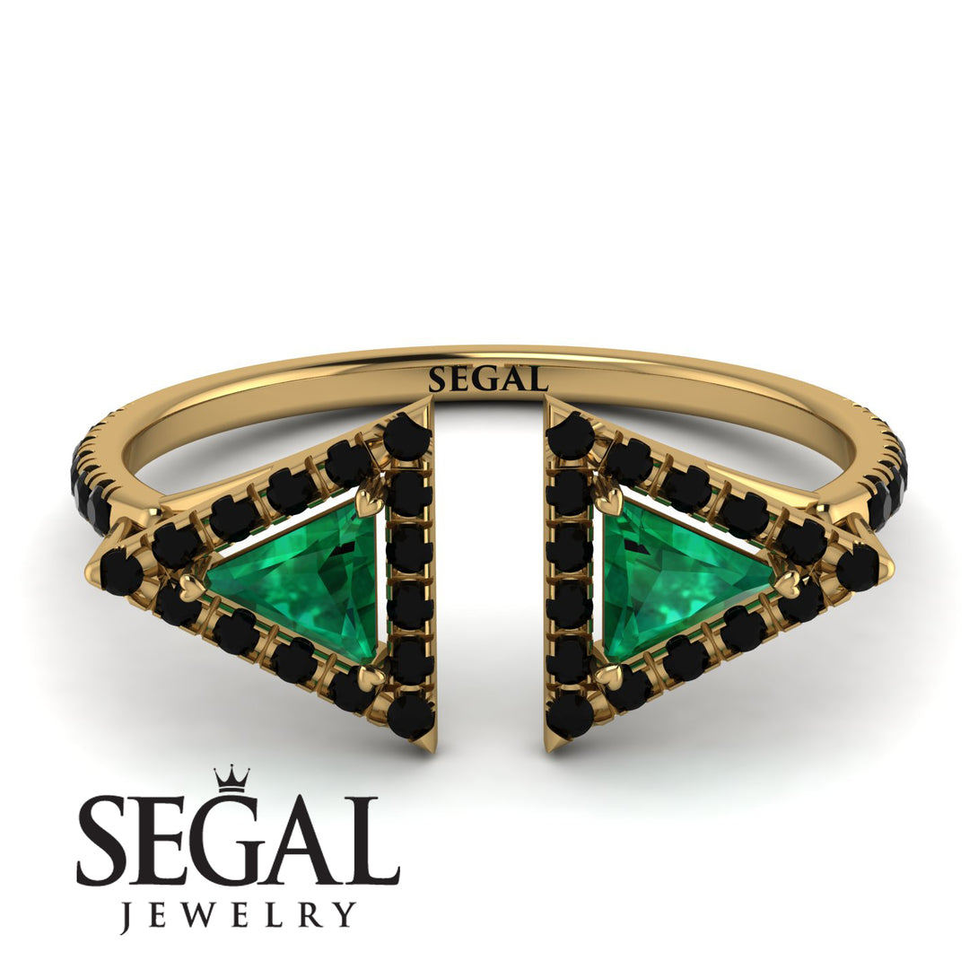Triangle Emerald Open Ring - Nevaeh No. 34