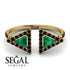 Triangle Emerald Open Ring - Nevaeh No. 34