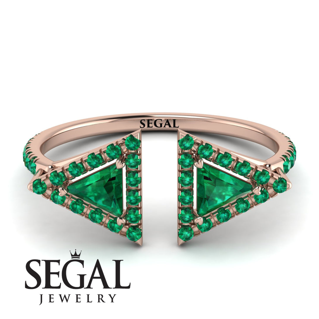 Triangle Emerald Open Ring - Nevaeh No. 20