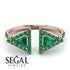 Triangle Emerald Open Ring - Nevaeh No. 20
