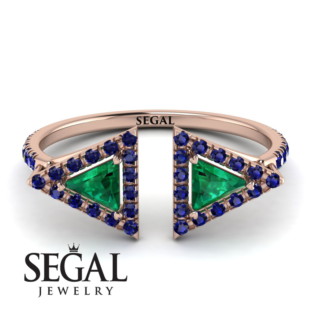 Triangle Emerald Open Ring - Nevaeh No. 65