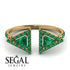 Triangle Emerald Open Ring - Nevaeh No. 19 image 10