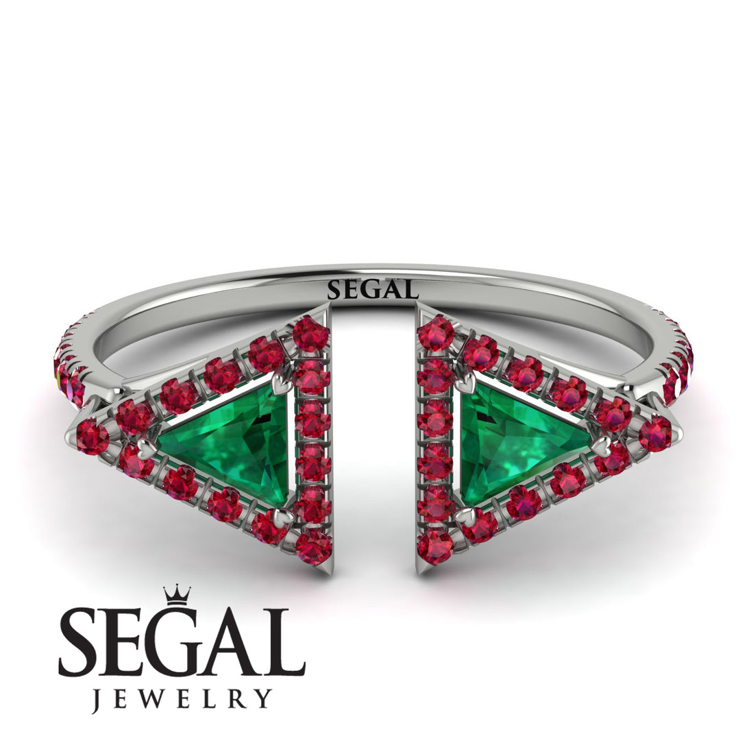 Triangle Emerald Open Ring - Nevaeh No. 51