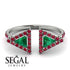 Triangle Emerald Open Ring - Nevaeh No. 51 image 10