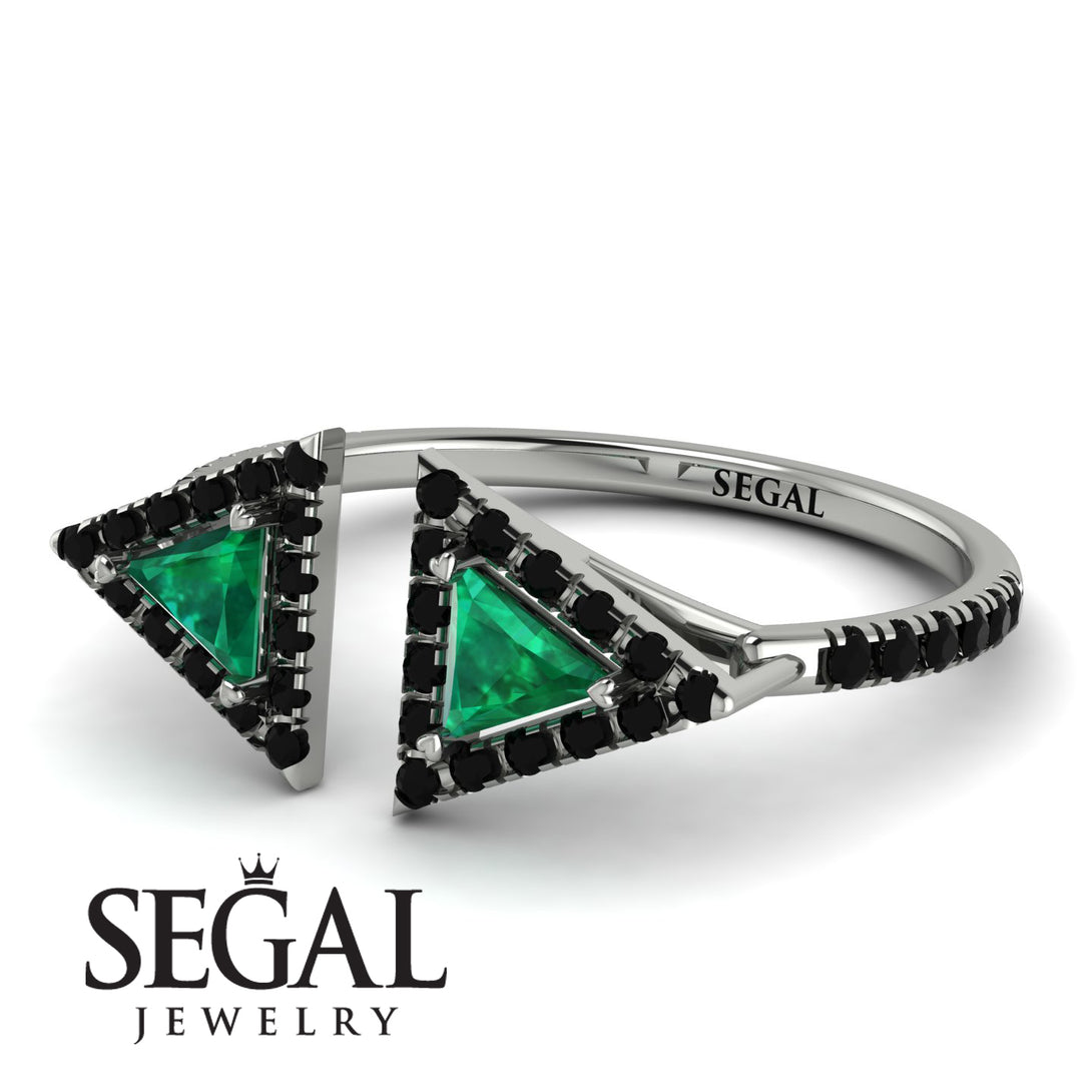 Triangle Emerald Open Ring - Nevaeh No. 36