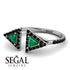 Triangle Emerald Open Ring - Nevaeh No. 36 image 3