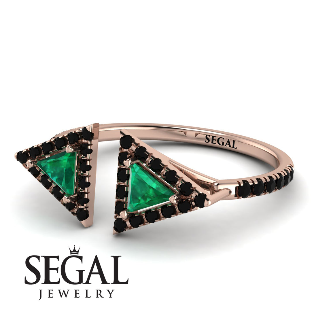 Triangle Emerald Open Ring - Nevaeh No. 35