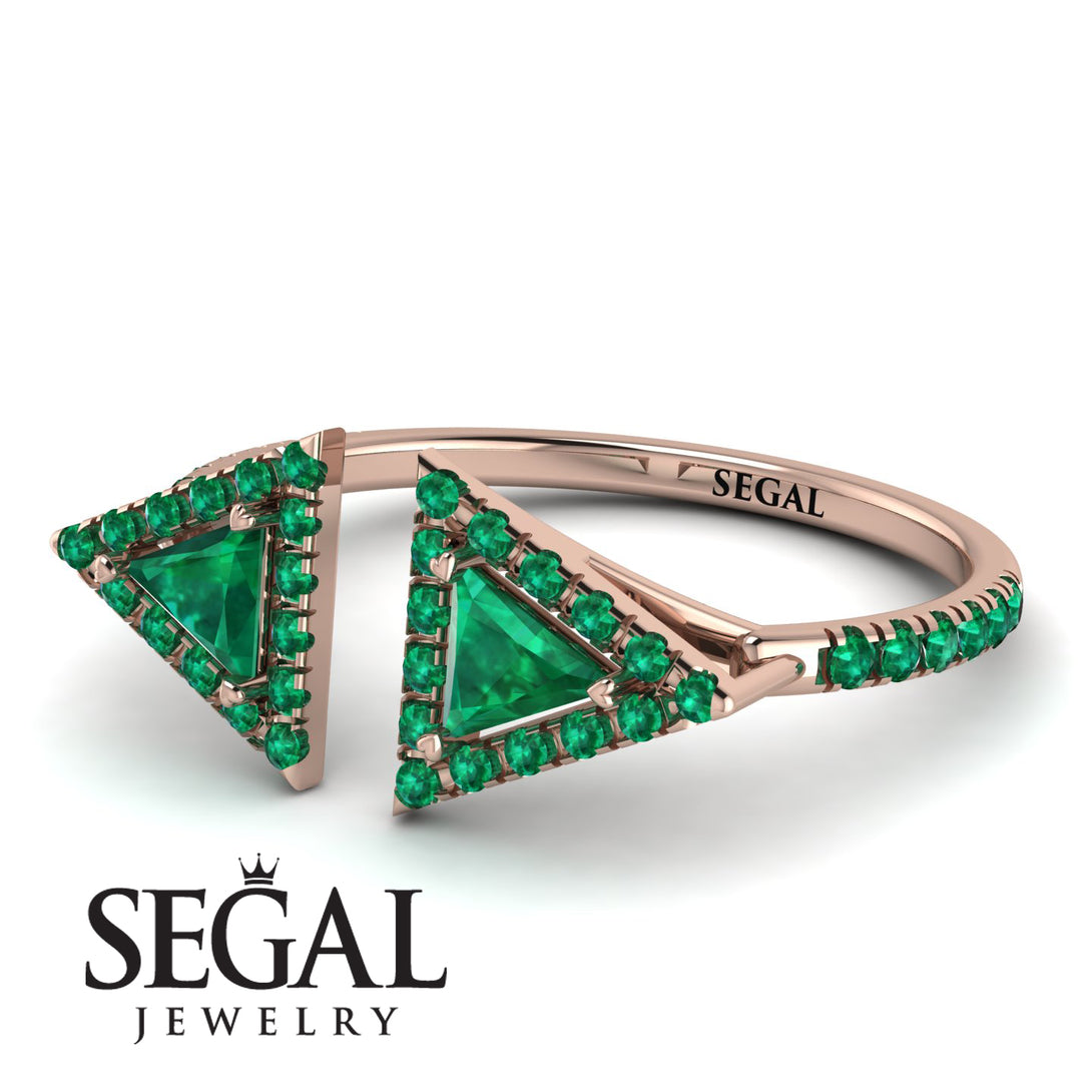 Triangle Emerald Open Ring - Nevaeh No. 20