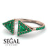 Triangle Emerald Open Ring - Nevaeh No. 20 image 3
