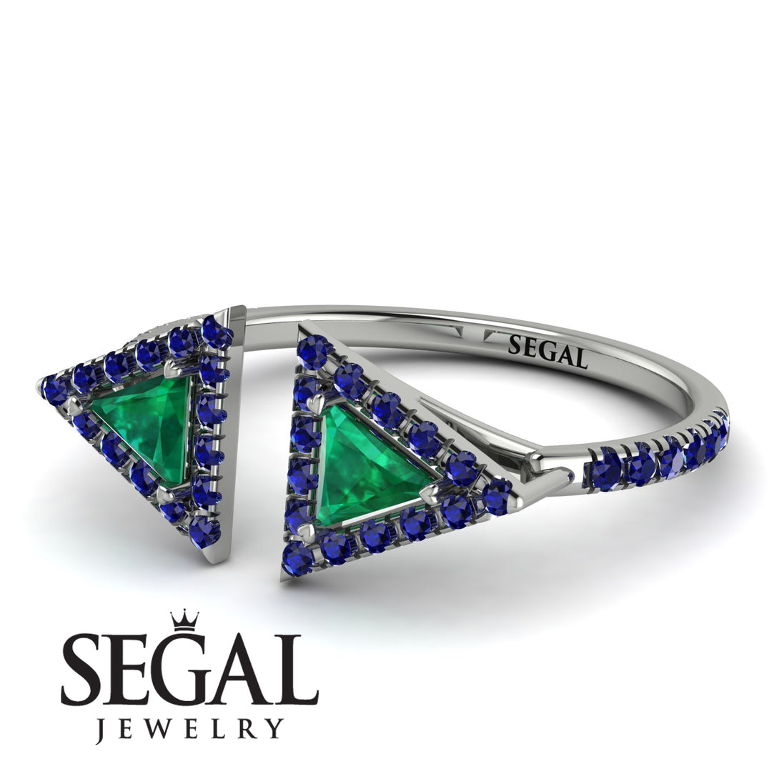 Triangle Emerald Open Ring - Nevaeh No. 66
