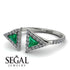 Triangle Emerald Open Ring - Nevaeh No. 6