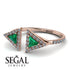 Triangle Emerald Open Ring - Nevaeh No. 5