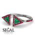 Triangle Emerald Open Ring - Nevaeh No. 51