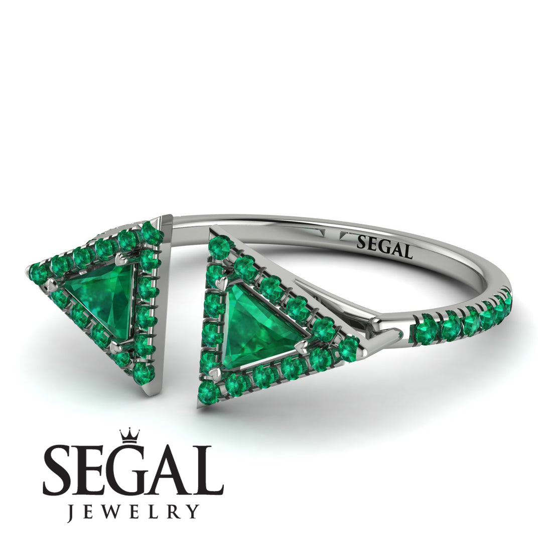 Triangle Emerald Open Ring - Nevaeh No. 21