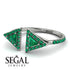 Triangle Emerald Open Ring - Nevaeh No. 21