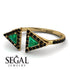Triangle Emerald Open Ring - Nevaeh No. 34