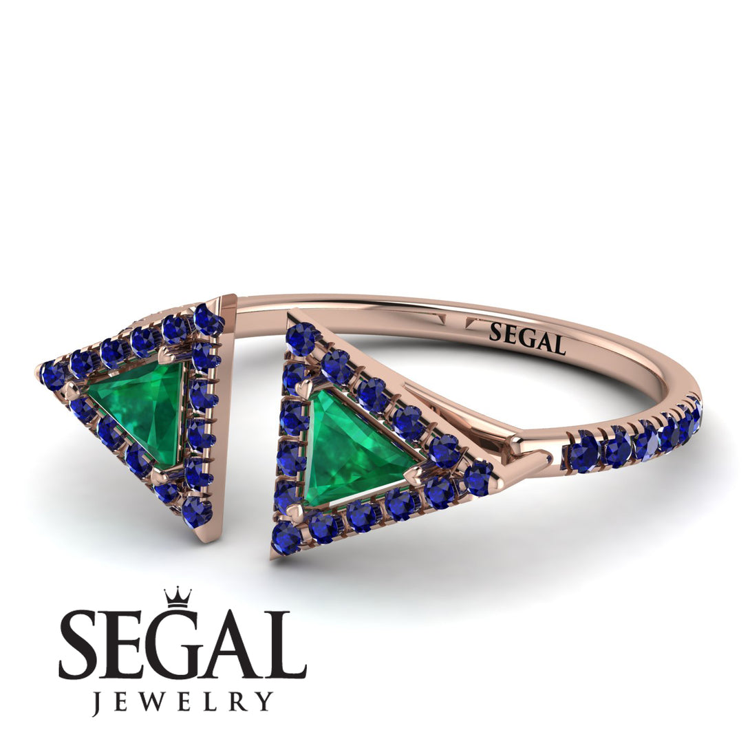 Triangle Emerald Open Ring - Nevaeh No. 65